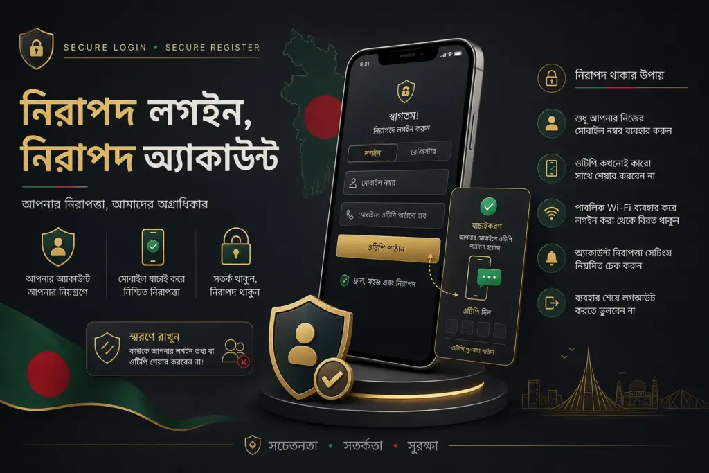 UUOK Login ও Register নিরাপত্তা